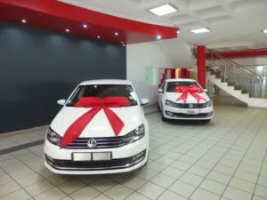 CARS WITH RED BOW